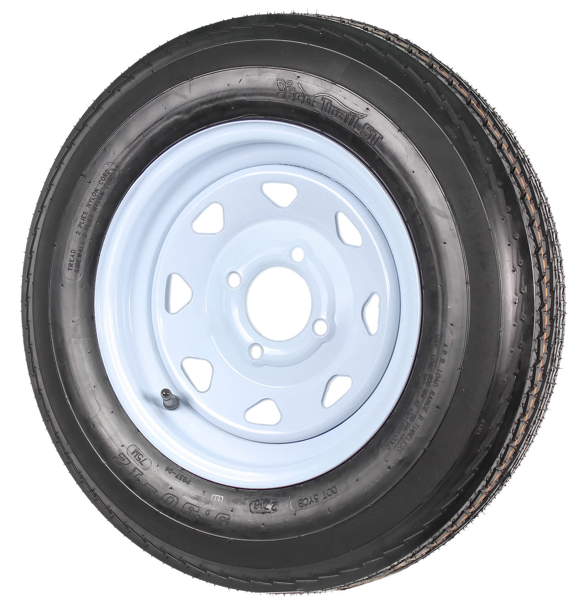 2-Pack Trailer Tire Rim Assembly 12 Inch 4 Lug H966095