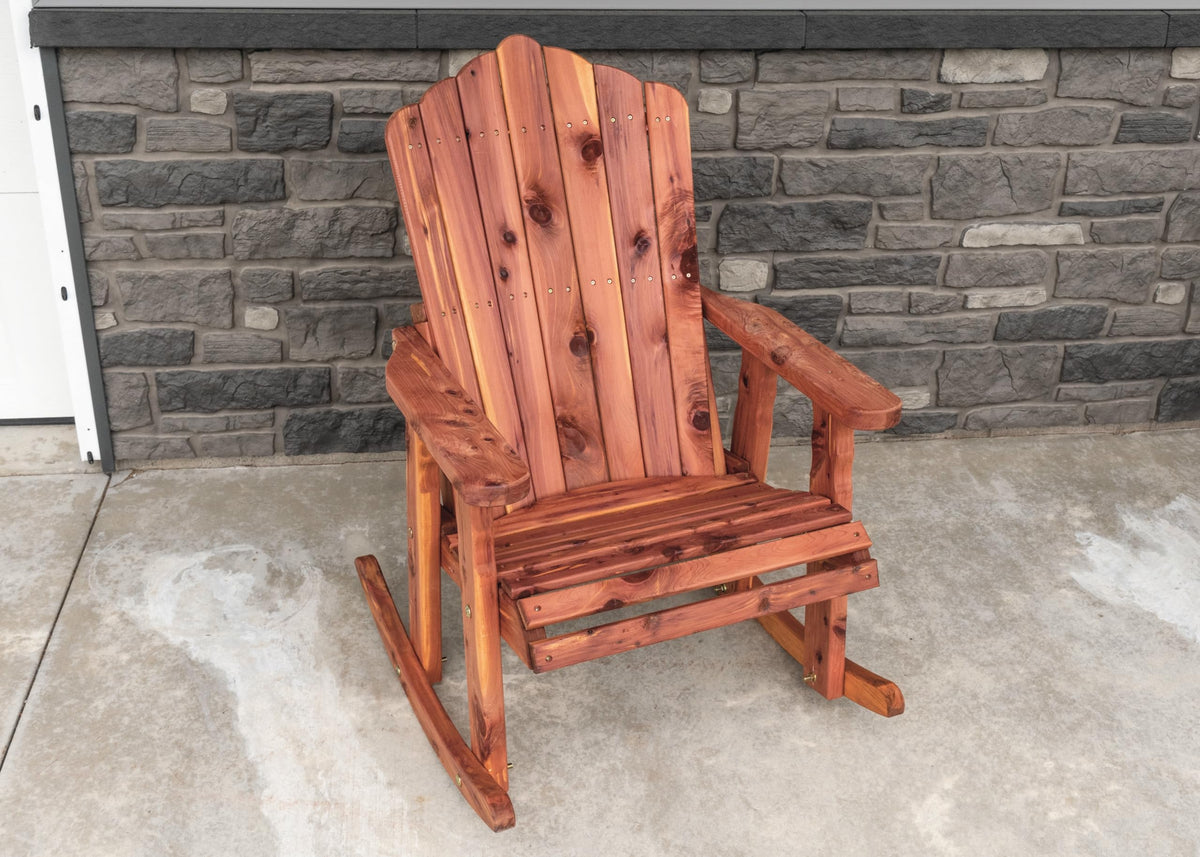 Cedar Adirondack Rocking Chair H7321