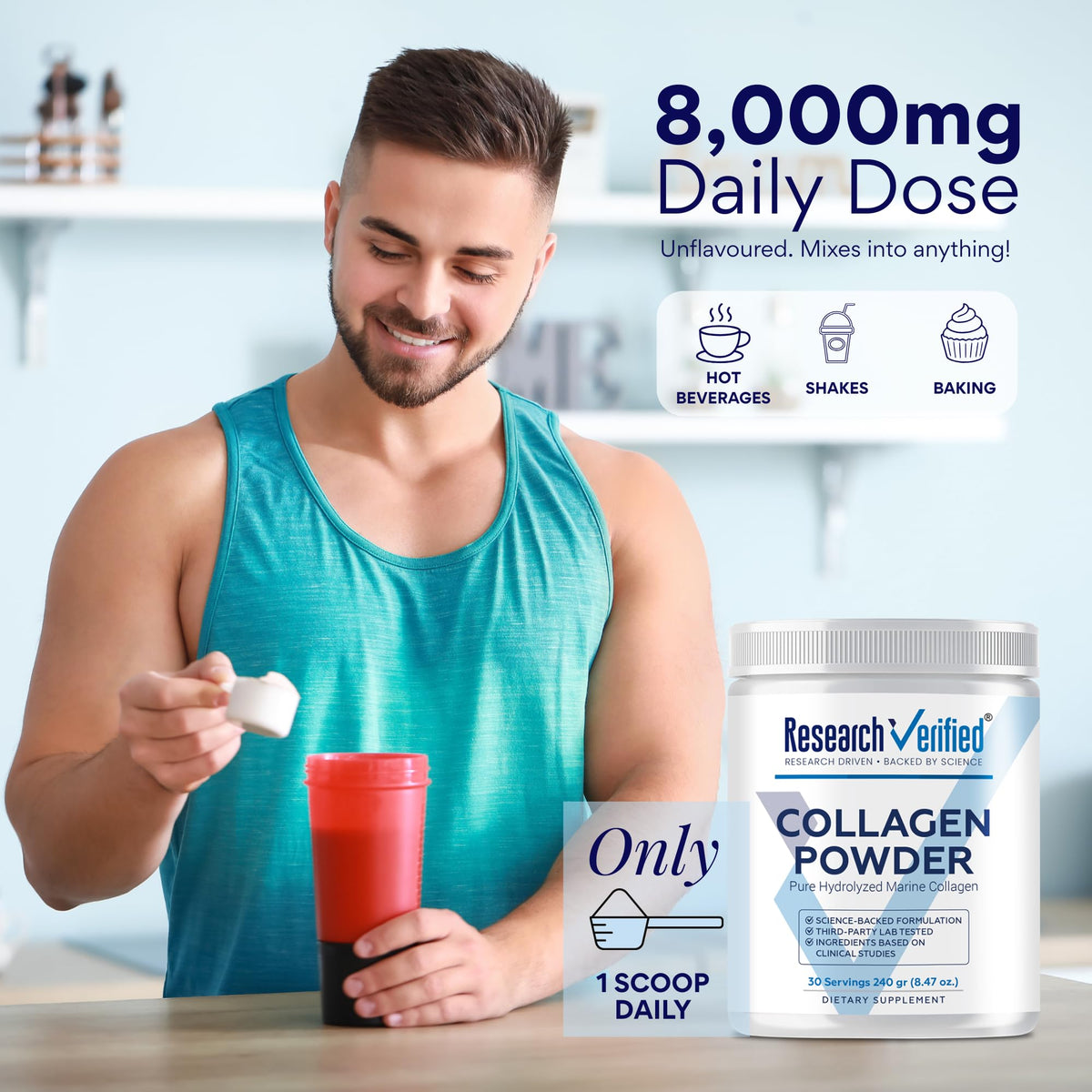 Hydrolyzed Marine Collagen Powder Unflavored I225