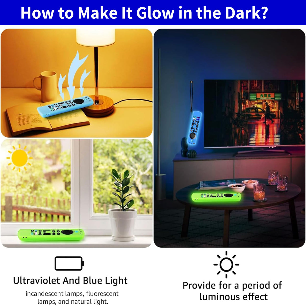 Glow in the Dark Remote Cover with Lanyard P664987