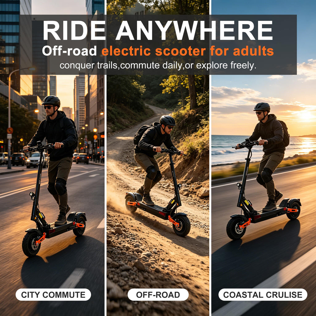5600W Motor 46 MPH 27Ah Battery 10" Off Road Foldable Electric Scooter U42722