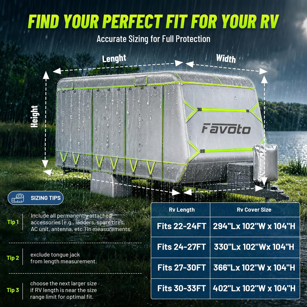 22-24 ft Travel Trailer Cover N671