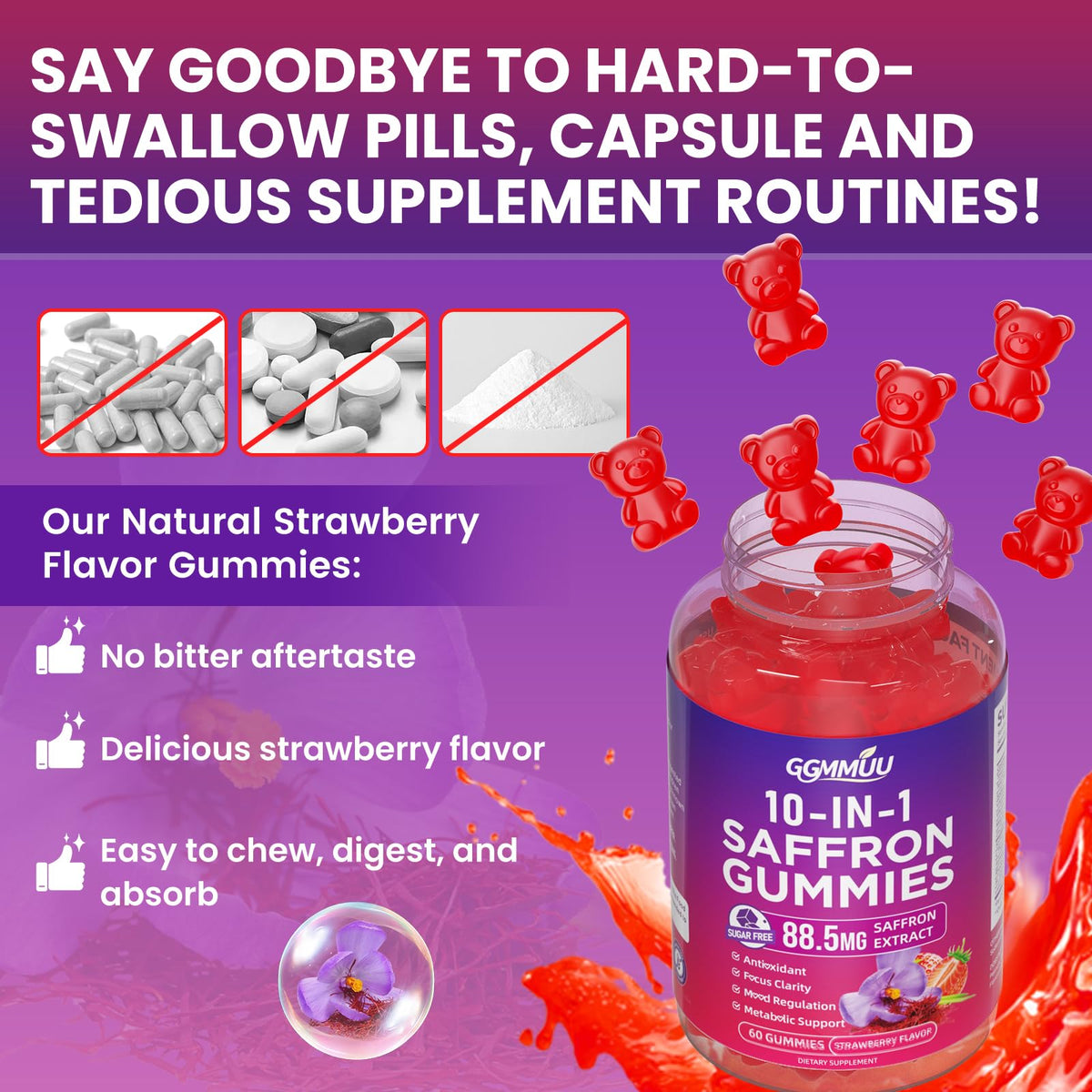 Strawberry Flavor 120 Count Gummies J2159