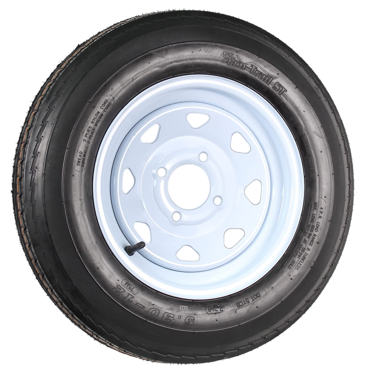 2-Pack Trailer Tire Rim Assembly 12 Inch 4 Lug H966095