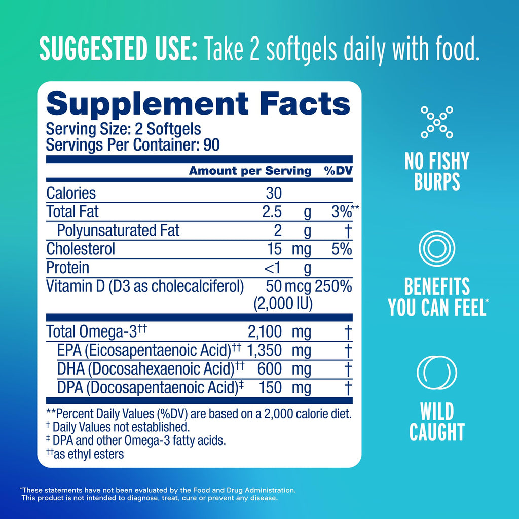 Omega-3 with Vitamin D3 Softgels B8678