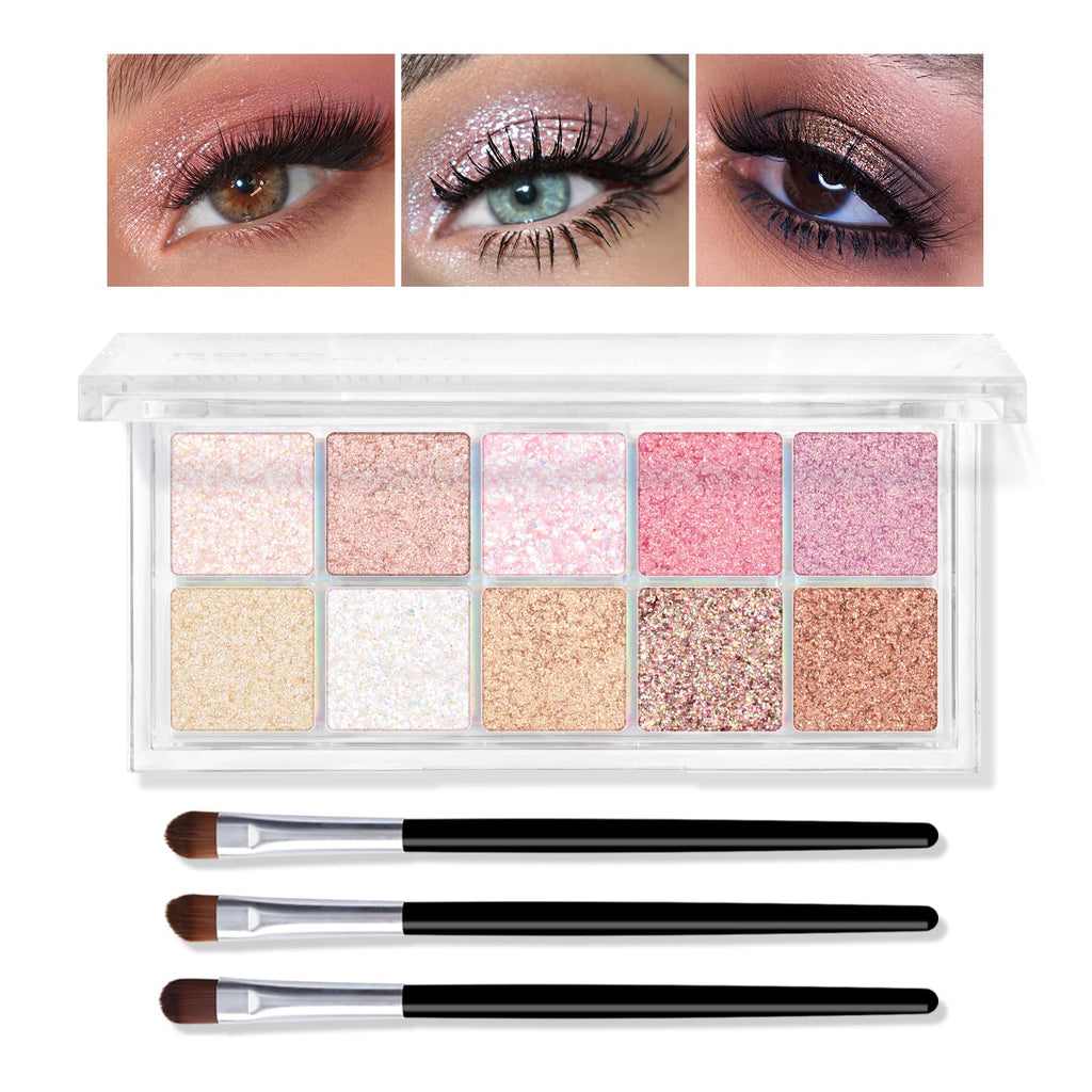 10 Colors Glitter Eyeshadow Palette Z4356