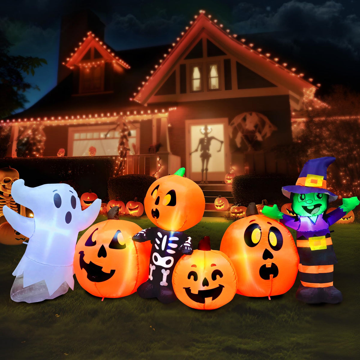 8 ft Inflatable Halloween Decoration with LEDs F68160