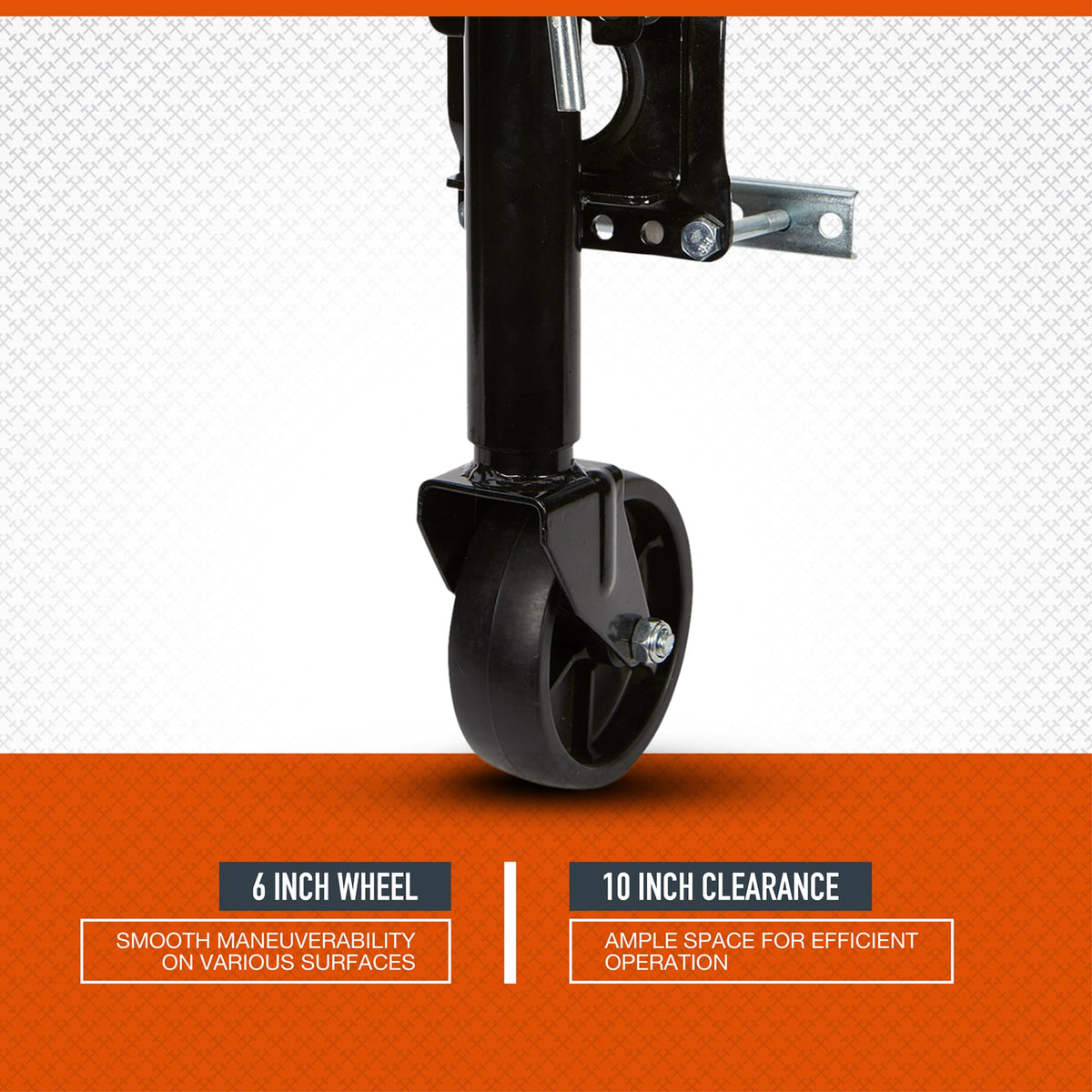 Black 1000-Lb. Capacity Marine Swivel Jack Y601
