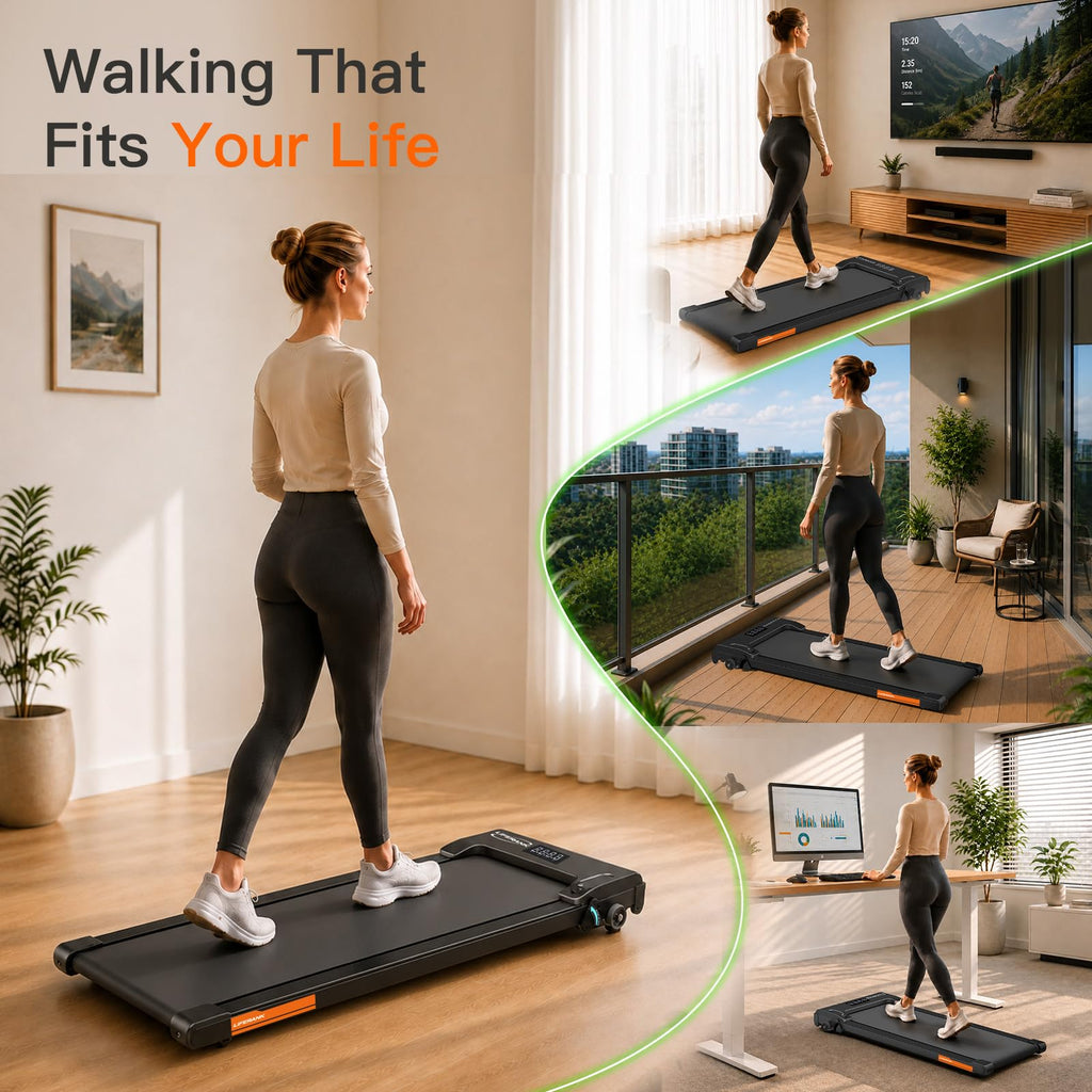 Portable Under Desk Treadmill with Incline S1200
