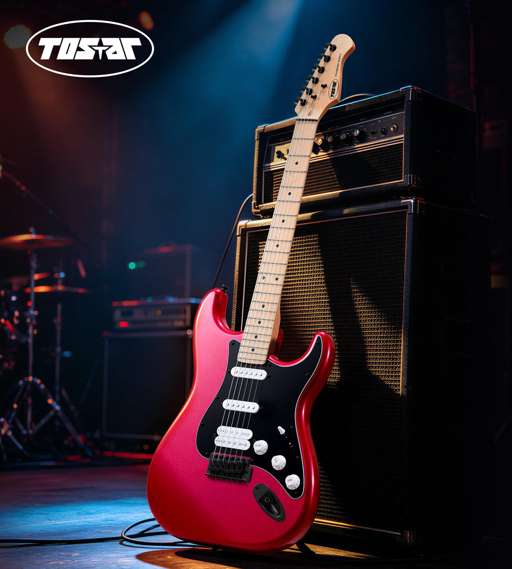 39" Electric Guitar Kit with Amp Sparkle Red Q20396
