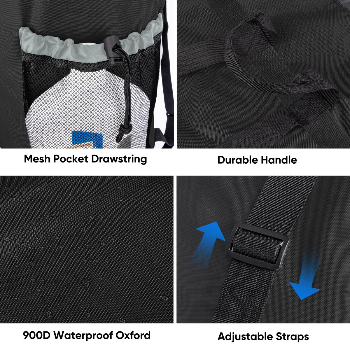 120L Oxford Laundry Bag Backpack with Shoulder Straps M479