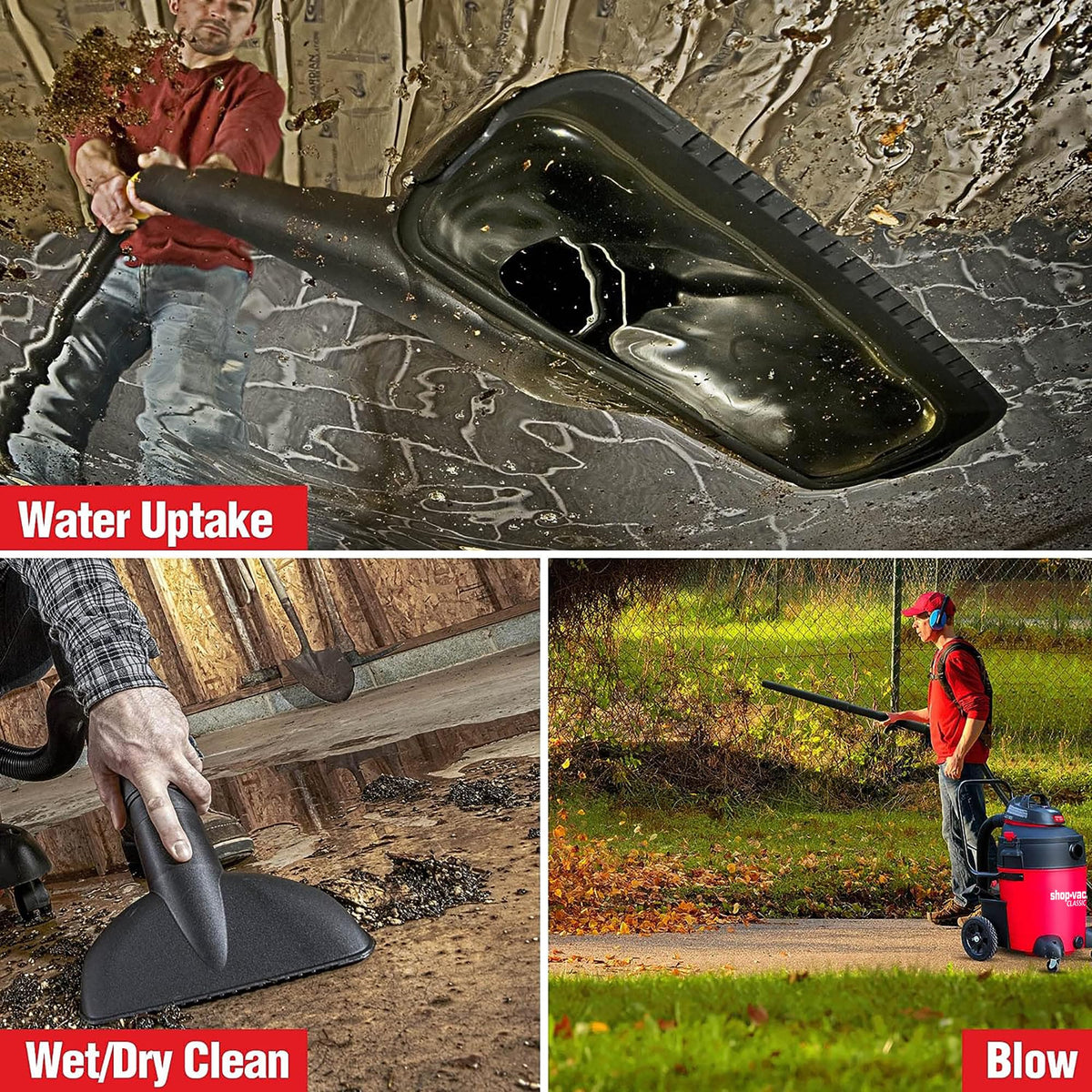 14 Gallon 6.5-Peak HP Wet/Dry Vacuum with Filter and Dust Collector M65170